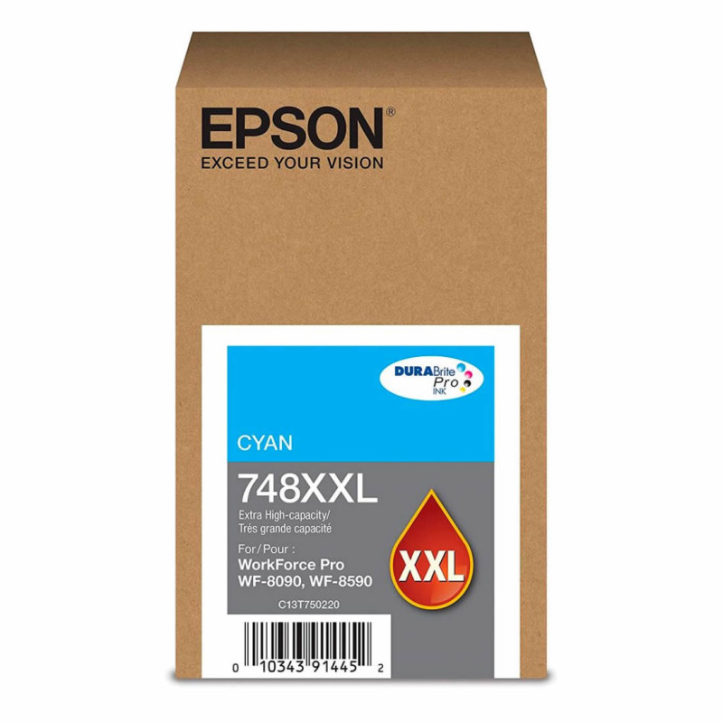 Cartuchos de Tinta Epson Cyan para WF-6090, WF-6590 69ML (Alto rendimiento - 7,000 páginas)