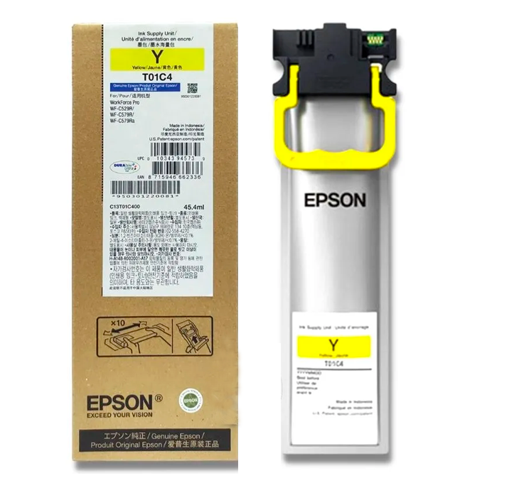 [T01C400] CARTUCHO DE TINTA EPSON ORIGINAL YELLOW PARA WF-C579RDTWF, WF-C579RD2TWF, WF-C529RDTW (RENDIMIENTO ESTANDAR - 5,000 PAGINAS)