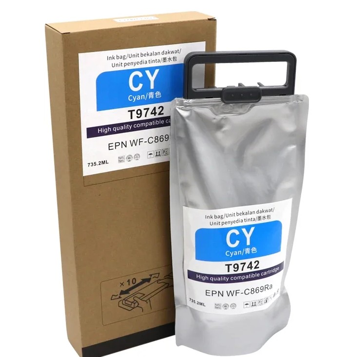 [T974220] BOLSA DE TINTA CYAN EPSON PARA WF-C869R 735.2ML (ALTO RENDIMIENTO - 84,000 PAGINAS)